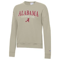 Women's Champion Tan Alabama Crimson Tide Powerblend Pullover Sweatshirt