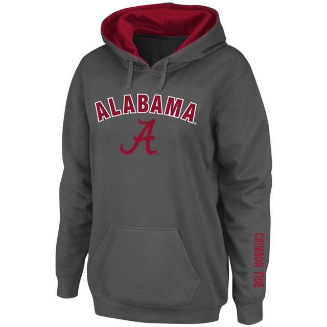Pull à capuche et Logo 1 pour femme, anthracite Alabama Crimson Tide Arch &