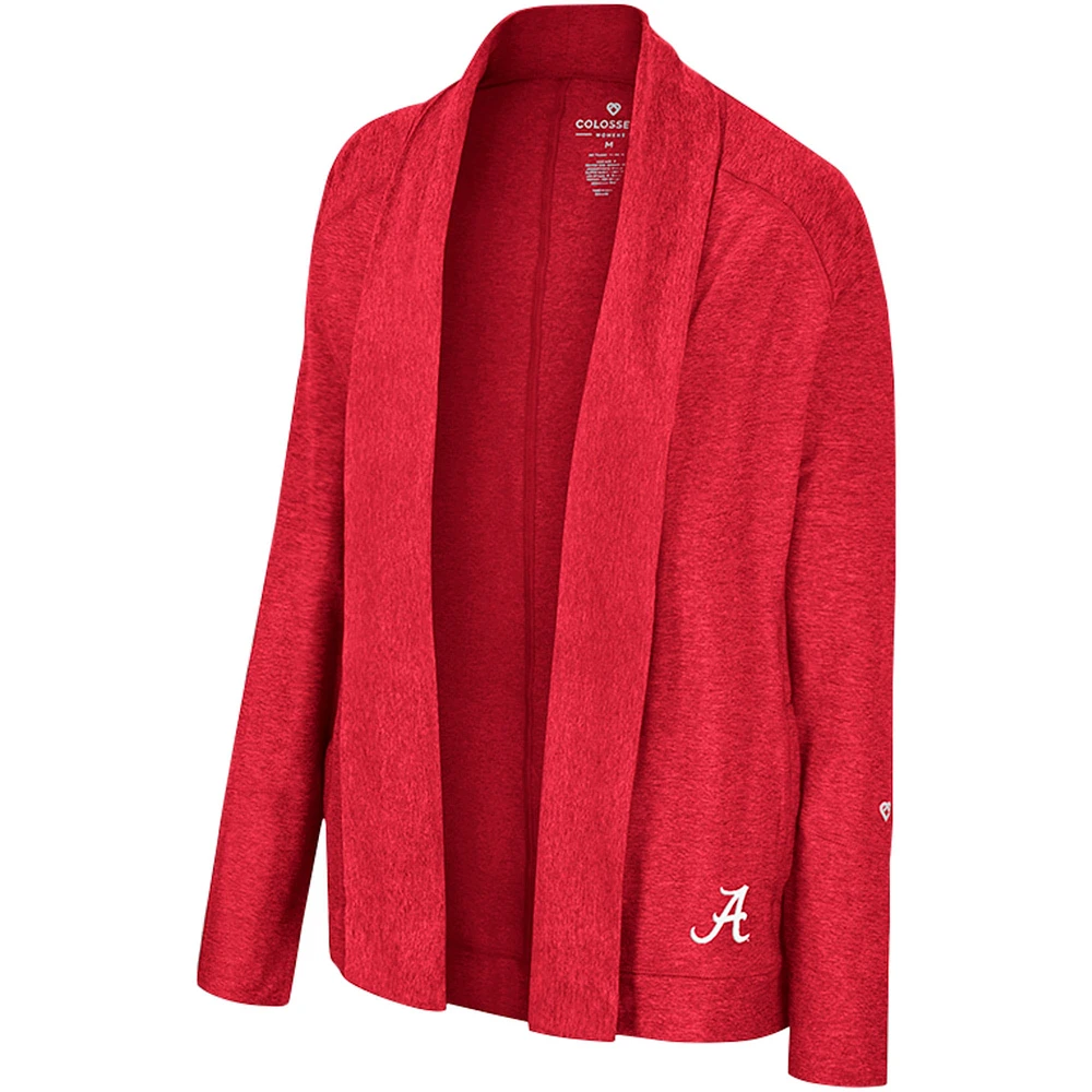 Women's Colosseum Crimson Alabama Tide Morningside Cardigan Sweater