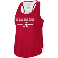 Women's Colosseum Crimson Alabama Tide Sachs 2-Hit Scoop Neck Racerback Tank Top