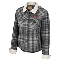 Veste boutonnée en polaire Colosseum x Wrangler Charcoal Alabama Crimson Tide pour femme