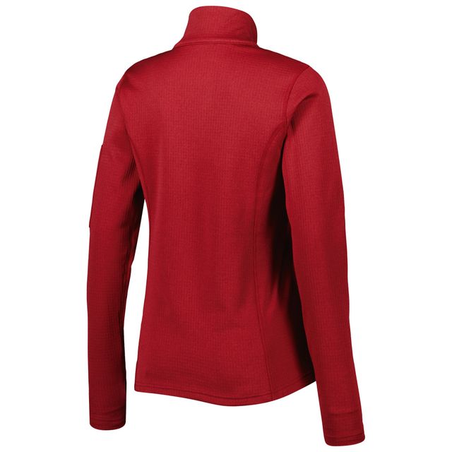 Haut à demi-zip Columbia Crimson Alabama Tide Park View Omni-Wick pour femme
