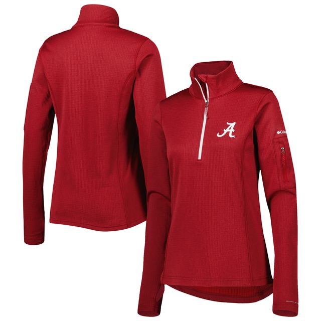 Haut à demi-zip Columbia Crimson Alabama Tide Park View Omni-Wick pour femme