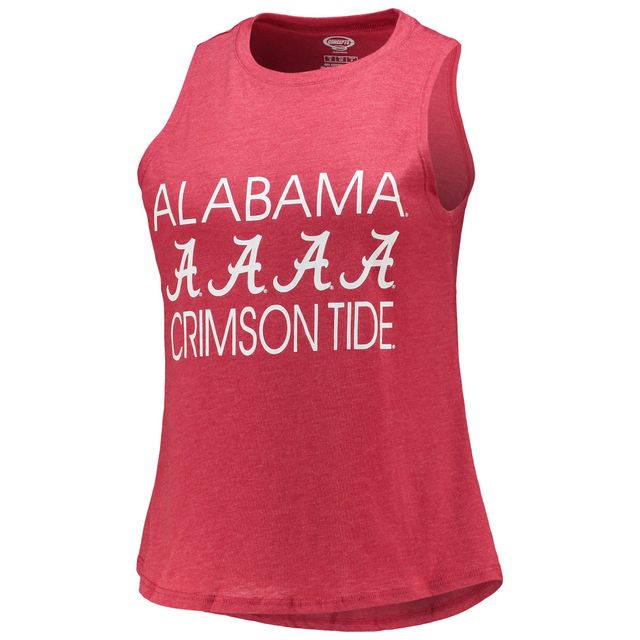 Ensemble de nuit pour femme Concepts Sport Charcoal/Crimson Alabama Crimson Tide avec débardeur et pantalon