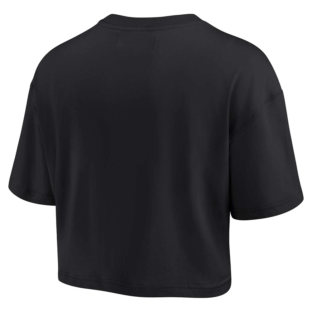 Women's Fanatics Black Alabama Crimson Tide Elements Super Soft Boxy Cropped T-Shirt