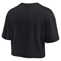 Women's Fanatics Black Alabama Crimson Tide Elements Super Soft Boxy Cropped T-Shirt