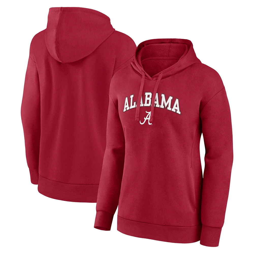 Women's Fanatics Crimson Alabama Tide Campus Pullover Hoodie