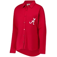 Women's Fanatics  Crimson Alabama Tide Plus Button-Up Shacket