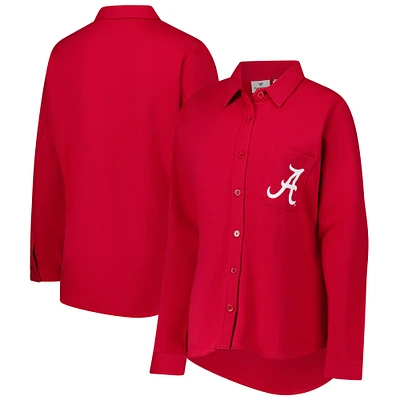 Veste boutonnée grande taille Fanatics Crimson Alabama Tide pour femmes