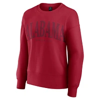 Women's Fanatics Crimson Alabama Tide Supersoft Flow Fleece Pullover Sweatshirt