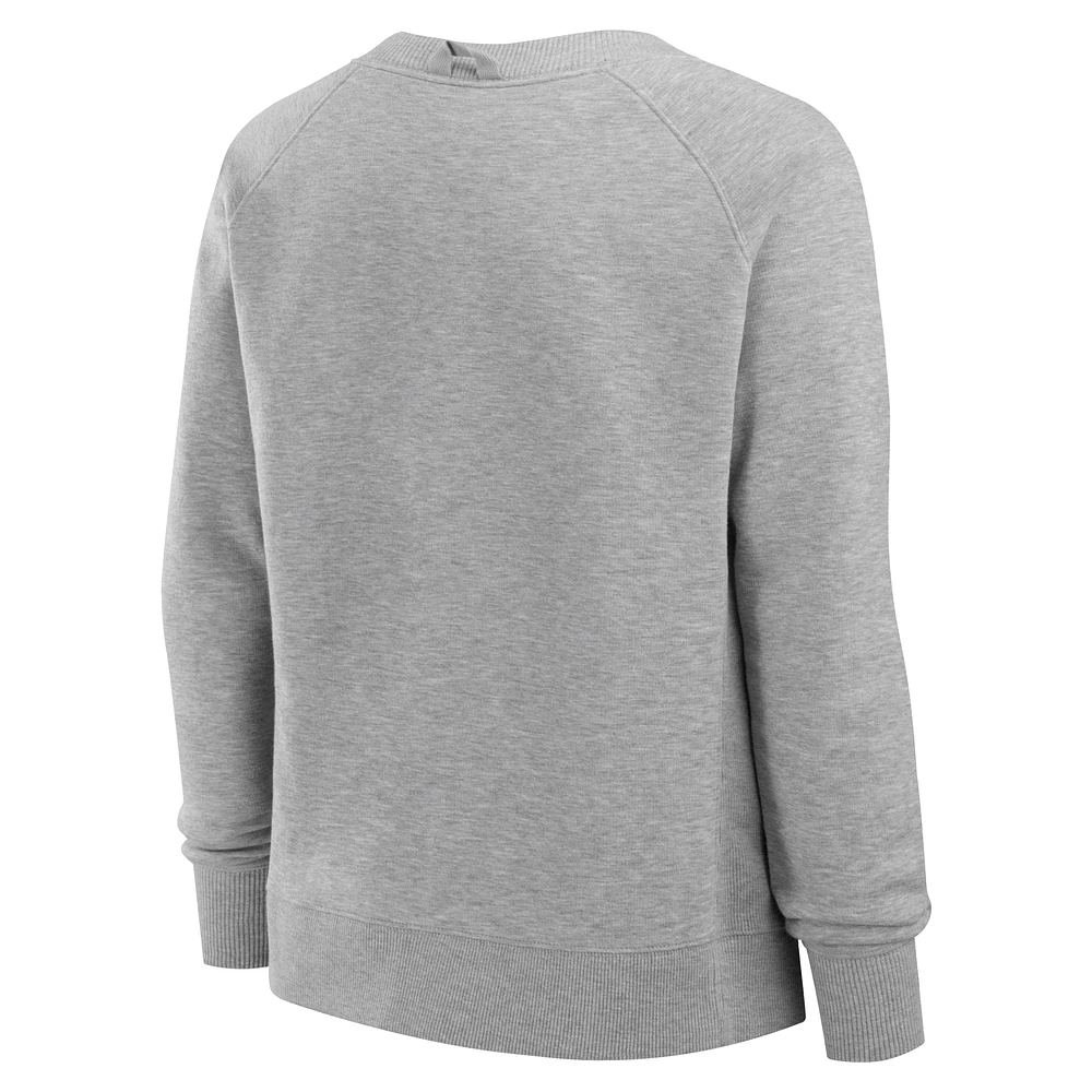 Sweat-shirt en polaire pour femme Fanatics Heather Gray Alabama Crimson Tide Training Camp Hit Hard