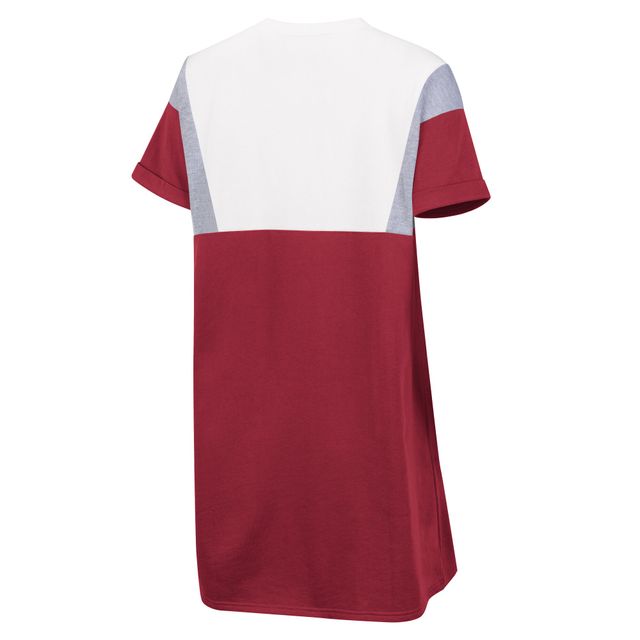 Robe t-shirt à manches courtes G-III 4Her by Carl Banks Crimson/White Alabama Crimson Tide pour femme