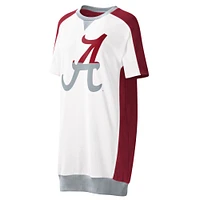 Women's G-III 4Her by Carl Banks White Alabama Crimson Tide Home Run T-Shirt Dress