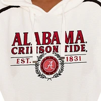 Women's Gameday Couture Cream Alabama Crimson Tide Down, Set, Go Pullover Hoodie and Shorts Set