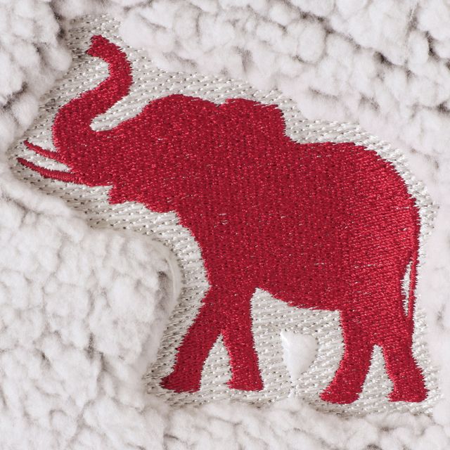 Veste grise Alabama Crimson Tide Sherpa super douce à fermeture éclair pour femme