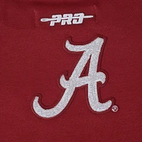 Women's Pro Standard Crimson Alabama Tide Sequin Boxy Cropped Pullover Sweatshirt