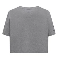 Women's Pro Standard Heather Charcoal Alabama Crimson Tide Tonal Neutral Boxy Cropped T-Shirt
