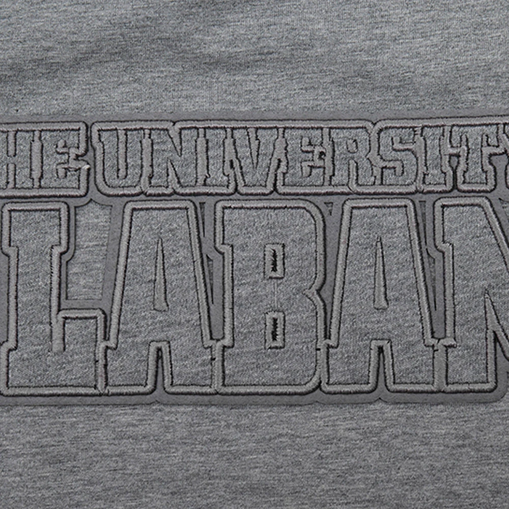 Women's Pro Standard Heather Charcoal Alabama Crimson Tide Tonal Neutral Boxy Cropped T-Shirt