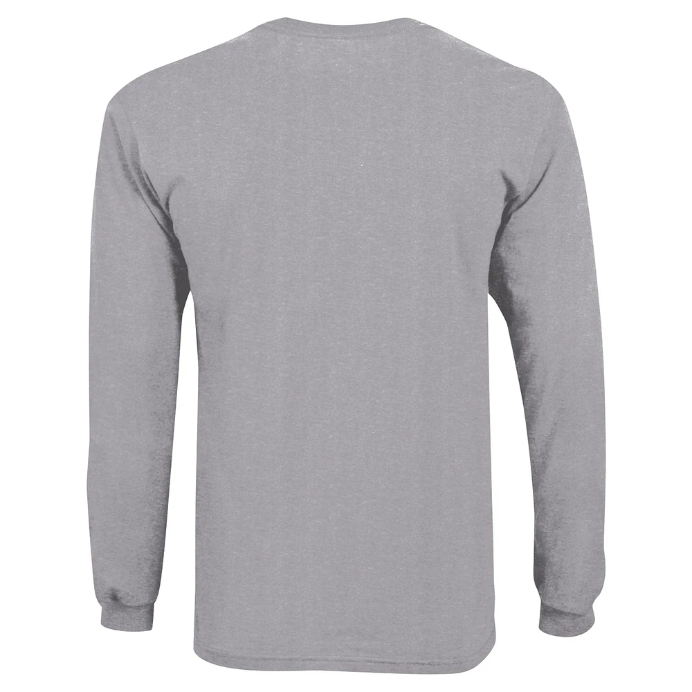 Youth Champion Gray Alabama Crimson Tide Distressed Arch Over Logo Long Sleeve T-Shirt
