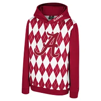 Youth Colosseum Crimson Alabama Tide Argyle The Dealio Pullover Hoodie