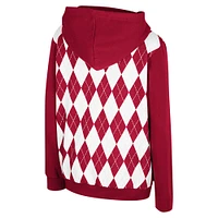 Youth Colosseum Crimson Alabama Tide Argyle The Dealio Pullover Hoodie