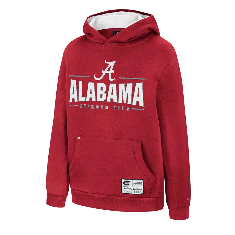 Youth Colosseum Crimson Alabama Tide Lead Guitarists Pullover Hoodie