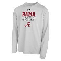 Youth Nike  White Alabama Crimson Tide 2023 On Court Sole Bench T-Shirt