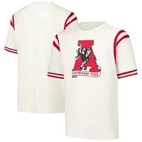 Youth Wes & Willy Cream Alabama Crimson Tide Colorblock Yoke Vault T-Shirt