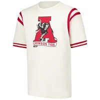 Youth Wes & Willy Cream Alabama Crimson Tide Colorblock Yoke Vault T-Shirt