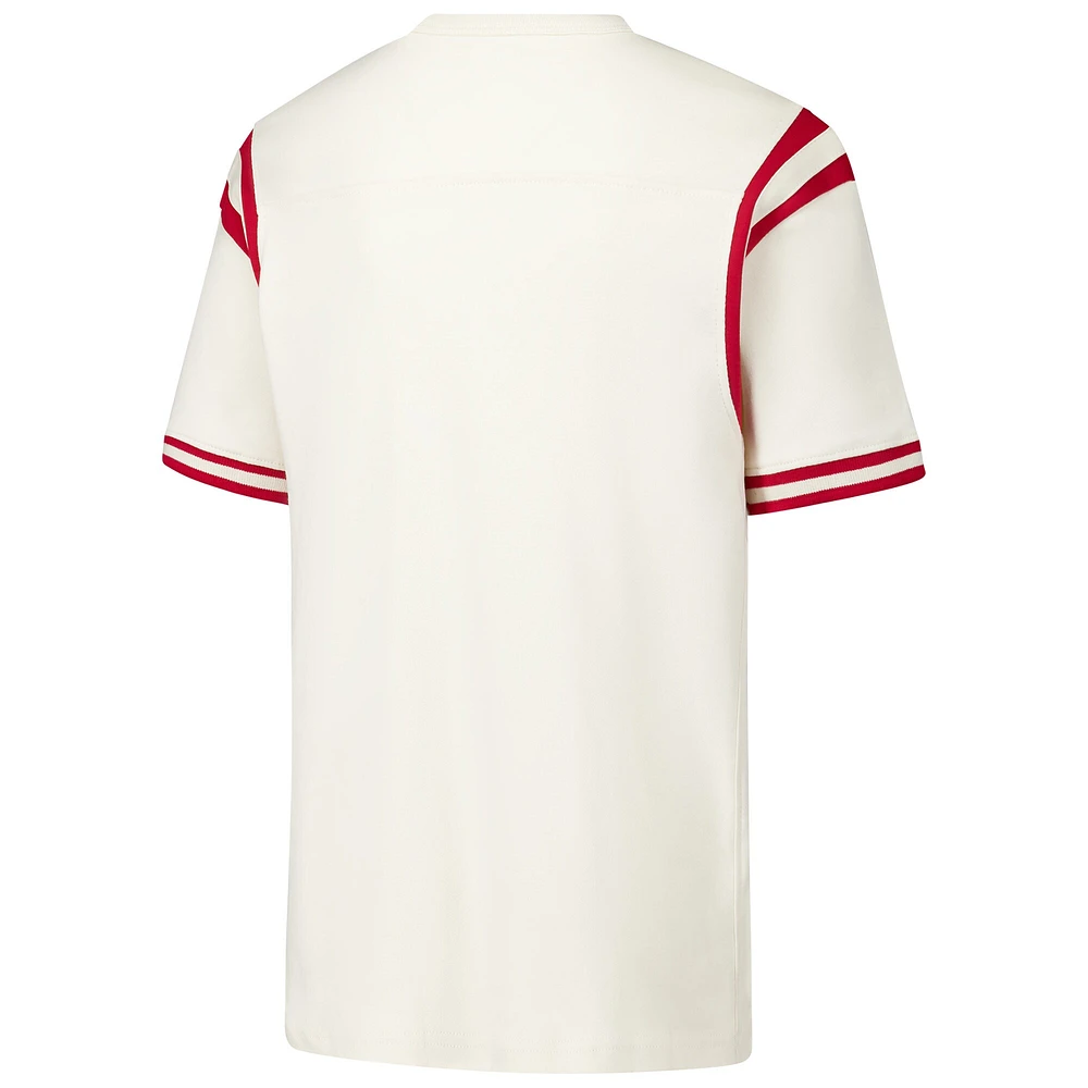 Youth Wes & Willy Cream Alabama Crimson Tide Colorblock Yoke Vault T-Shirt