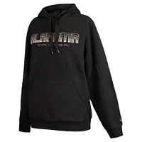 Men's FISLL  Black Alabama State Hornets Puff Print Sliced Pullover Hoodie