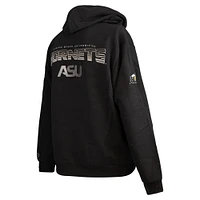 Men's FISLL  Black Alabama State Hornets Puff Print Sliced Pullover Hoodie