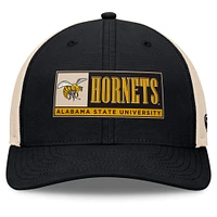 Men's Top of the World Black/Natural Alabama State Hornets Bennett Trucker Adjustable Hat