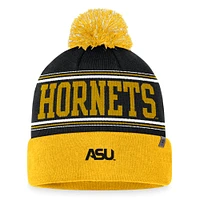 Men's Top of the World  Black Alabama State Hornets Draft Cuffed Knit Hat with Pom