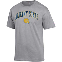 Men's Champion Gray Albany State Golden Rams Arch Over Logo T-Shirt