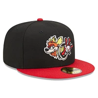 Men's New Era Black/Red Albuquerque Isotopes Marvel x Minor League 59FIFTY Fitted Hat