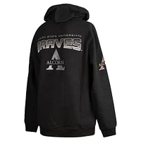 Men's FISLL  Black Alcorn State Braves Puff Print Sliced Pullover Hoodie
