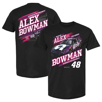 T-shirt noir pour homme de la collection Hendrick Motorsports Team avec voiture Alex Bowman Ally