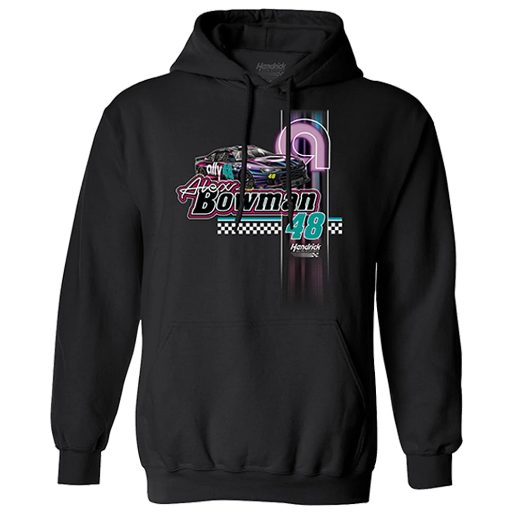 Men's Hendrick Motorsports Team Collection Black Alex Bowman ally Night Car Pullover Hoodie