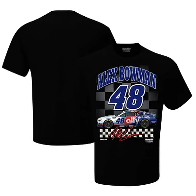 T-shirt Hendrick Motorsports Team Collection noir pour homme Alex Bowman ally Throwback