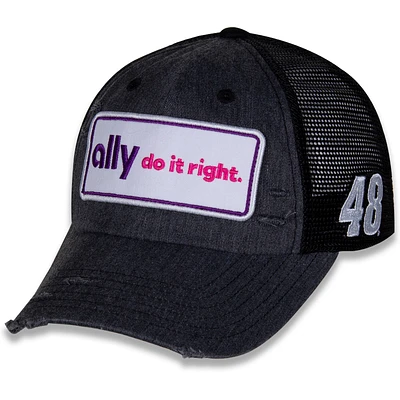 Collection Hendrick Motorsports Team pour homme Noir Alex Bowman Retro Patch Snapback Casquette réglable