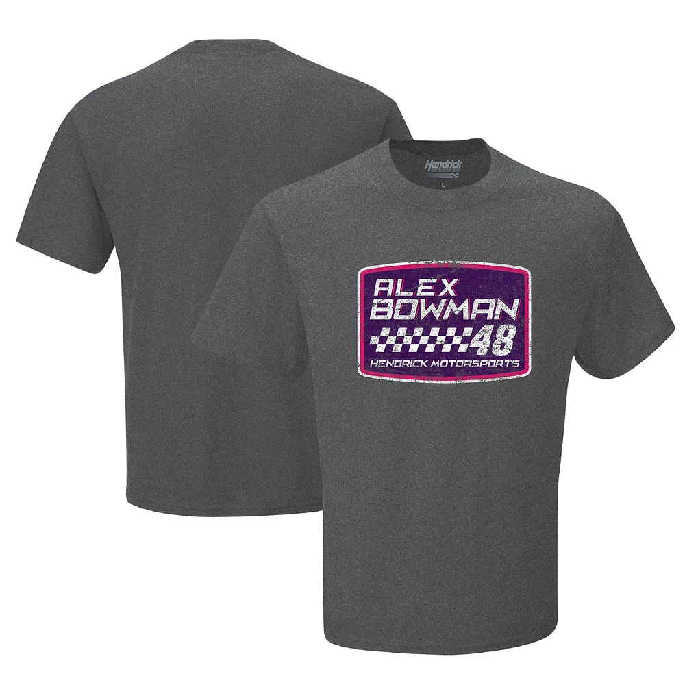 Men's Hendrick Motorsports Team Collection Heather Charcoal Alex Bowman Ally Vintage T-Shirt