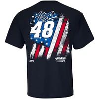 Men's Hendrick Motorsports Team Collection Navy Alex Bowman Exclusive Tonal Flag T-Shirt