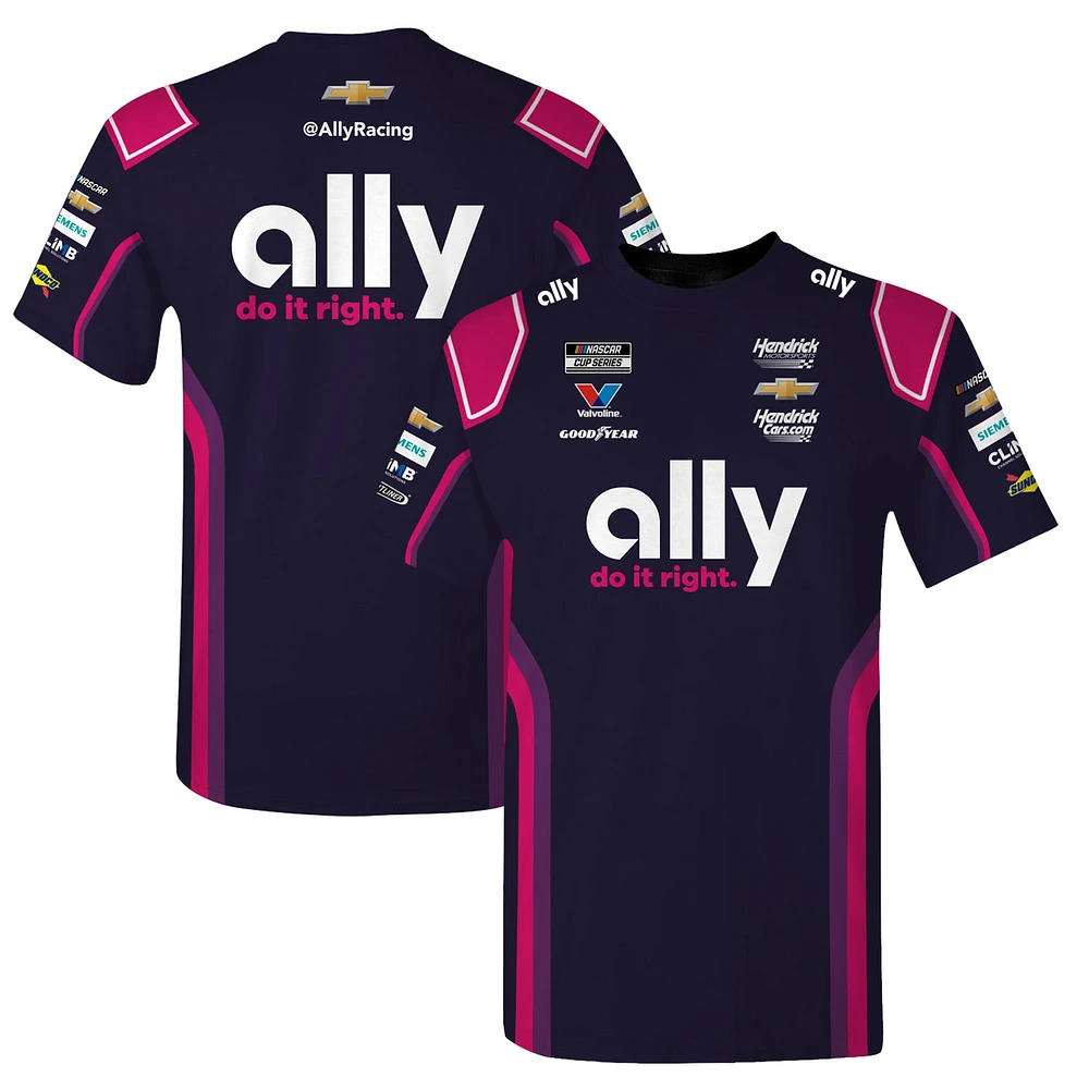 Men's Hendrick Motorsports Team Collection Purple Alex Bowman Ally Uniform T-Shirt