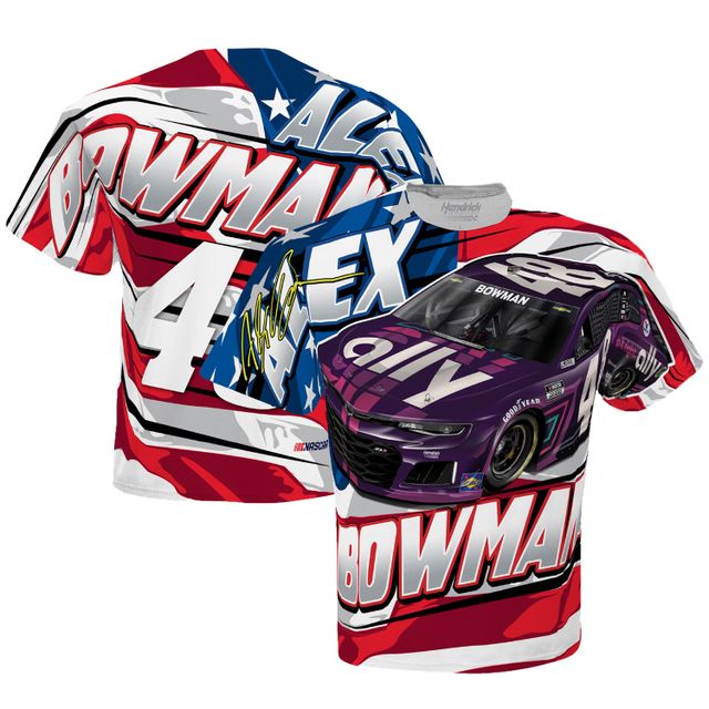 Collection Hendrick Motorsports Team pour homme, blanc, Alex Bowman Ally, t-shirt ton sur patriotique