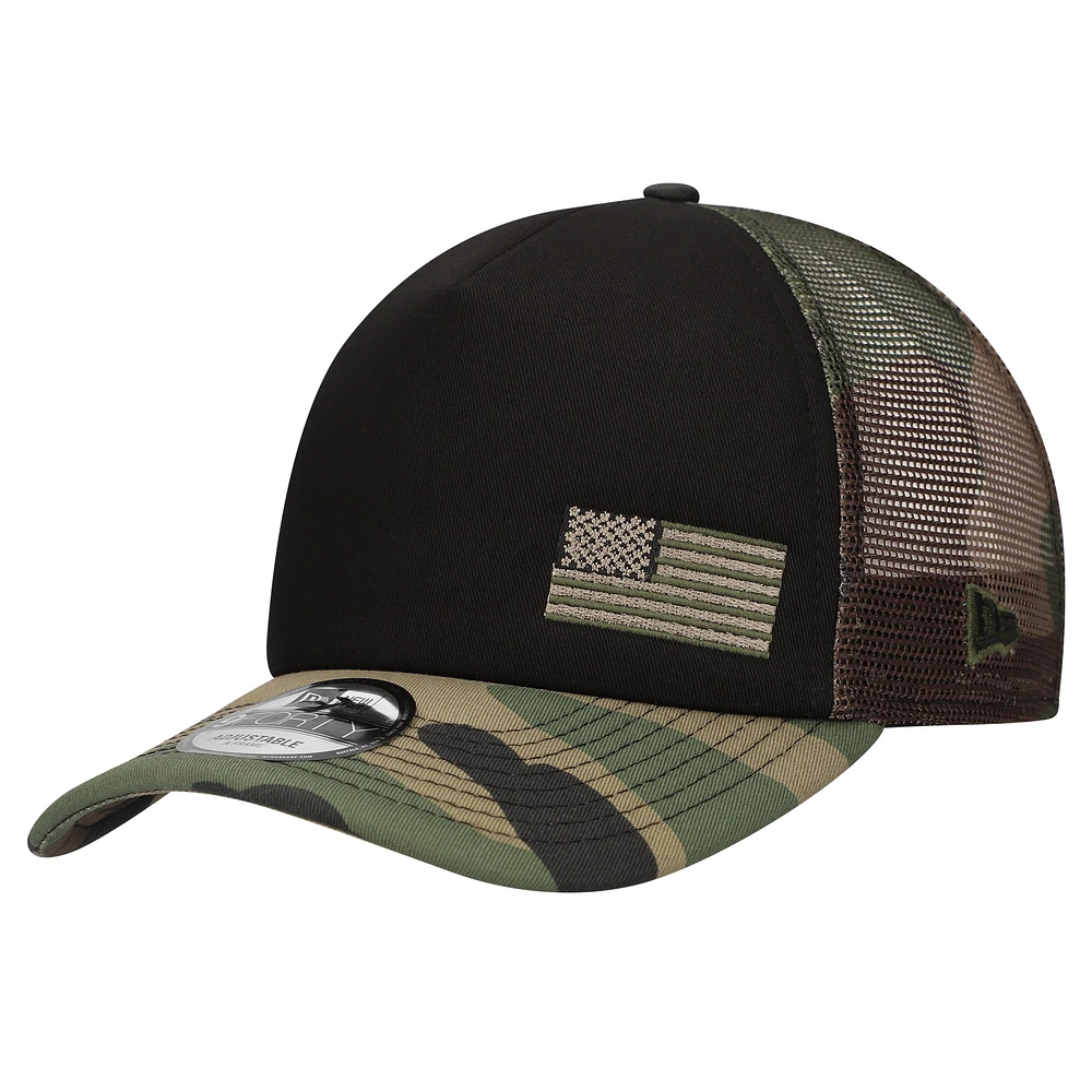Men's New Era Black/Camo Alex Bowman Trucker 9FORTY Adjustable Hat