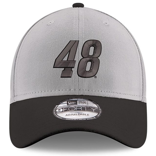 Casquette ajustable Alex Bowman 9FORTY Snapback New Era pour homme, gris/noir