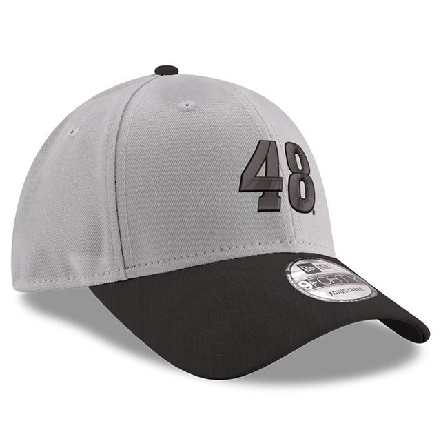 Casquette ajustable Alex Bowman 9FORTY Snapback New Era pour homme, gris/noir