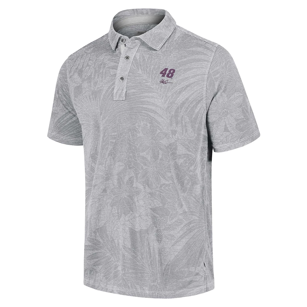Men's Tommy Bahama Gray Alex Bowman Santiago Paradise Polo