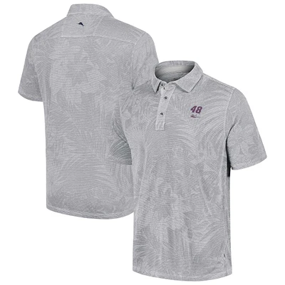 Polo Tommy Bahama gris Alex Bowman Santiago Paradise pour hommes